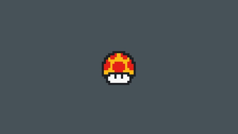 Pixelated Mushroom — Gray, Neutral