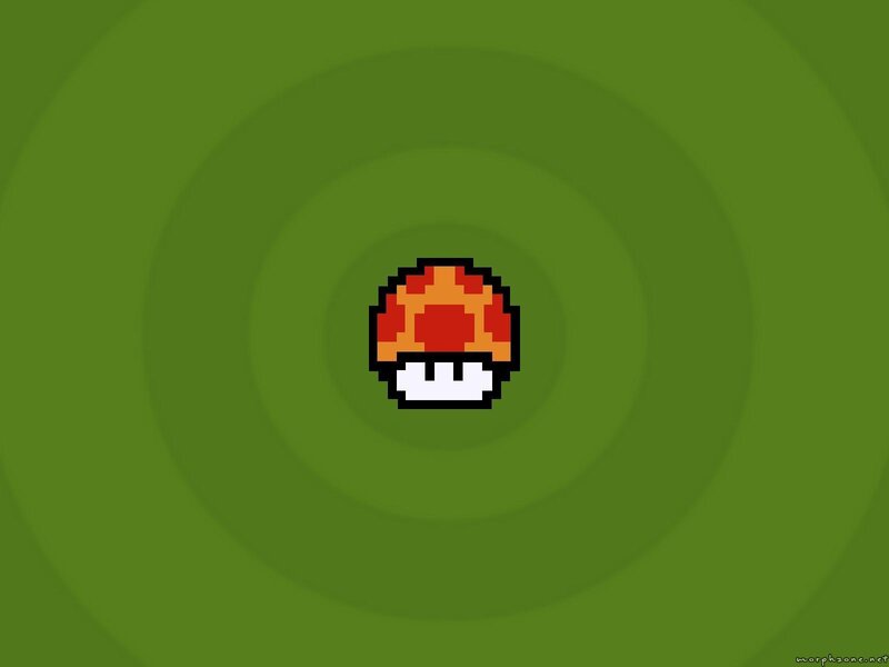 Pixelated Mushroom — Green
