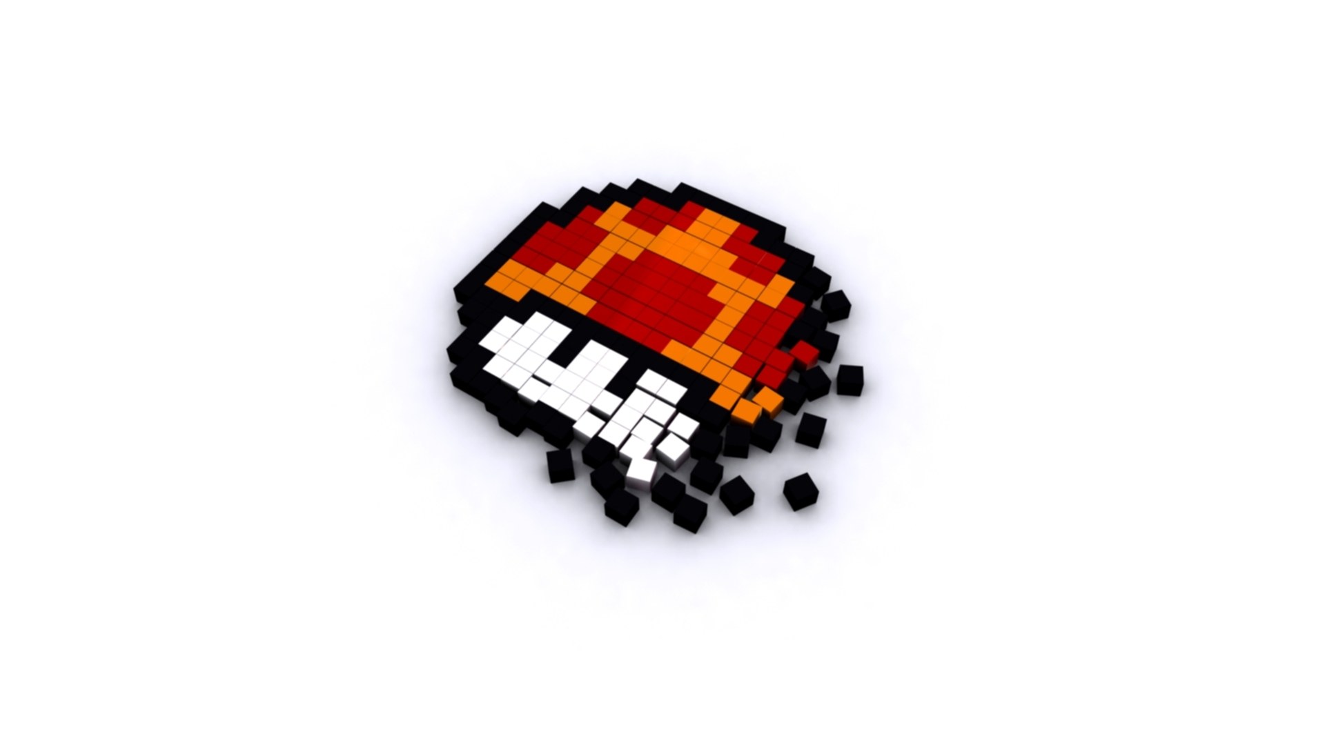 Pixelated mushroom icon