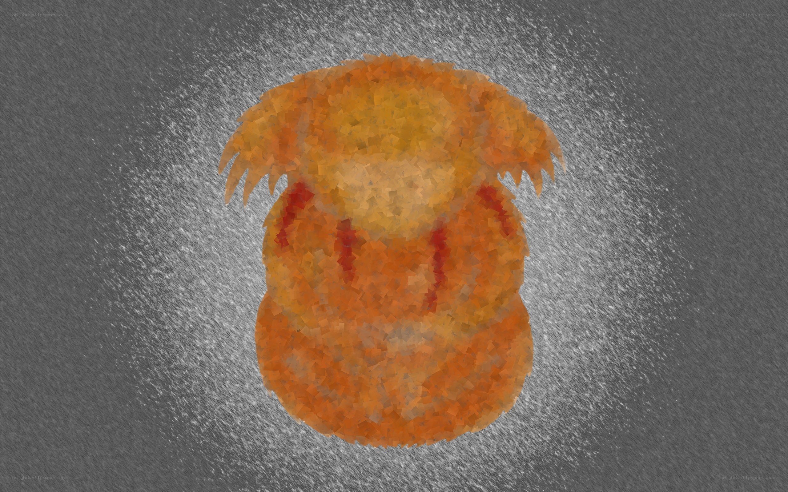pixelated orange creature