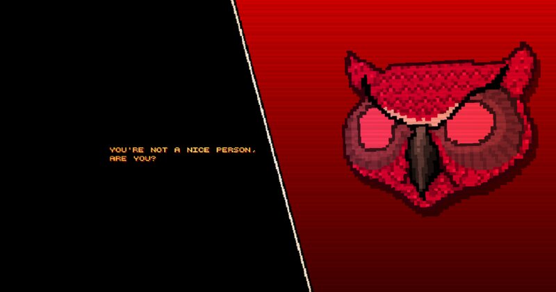 Pixelated Owl Face