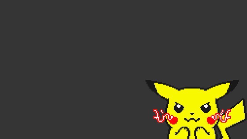 Pixelated Pikachu Character