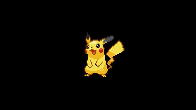 Pixelated Pikachu — Yellow