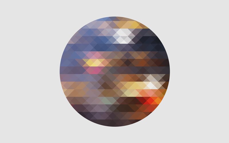 Pixelated Planet — Blue