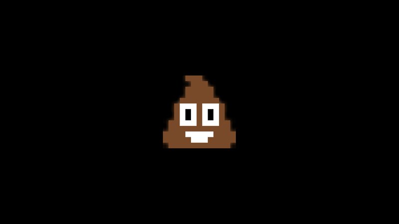 Pixelated Poop Emoji