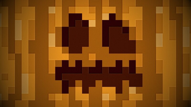 Pixelated Pumpkin Face