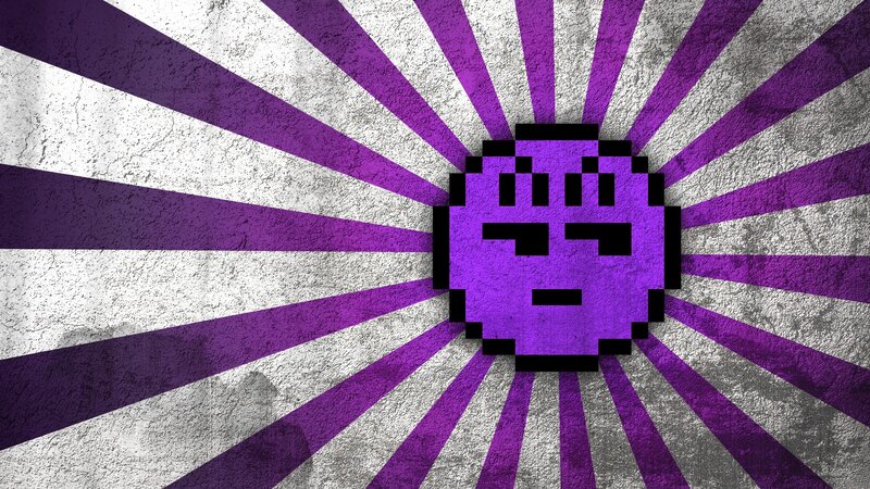 Pixelated Purple Face
