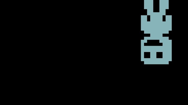 Pixelated Rabbit Figure