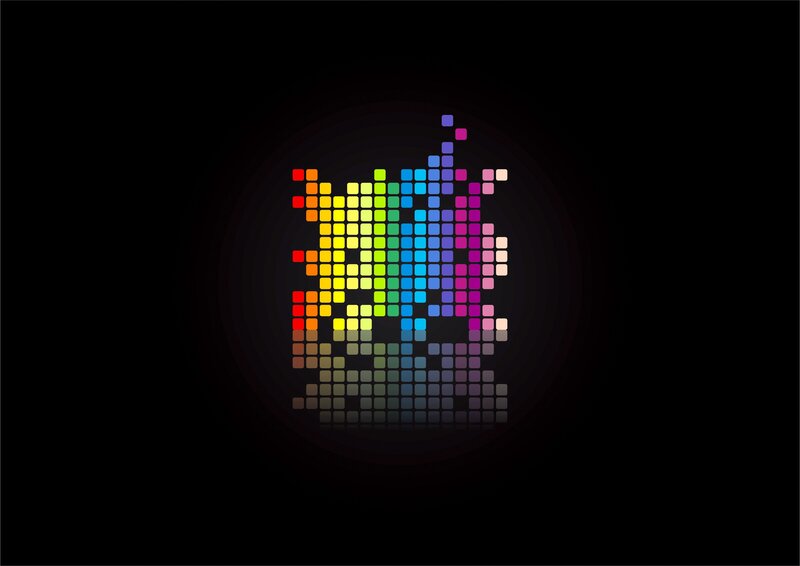 Pixelated Rainbow Shape