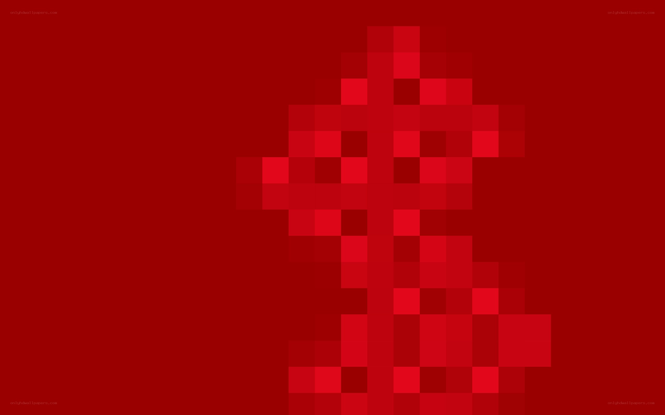 pixelated red cross