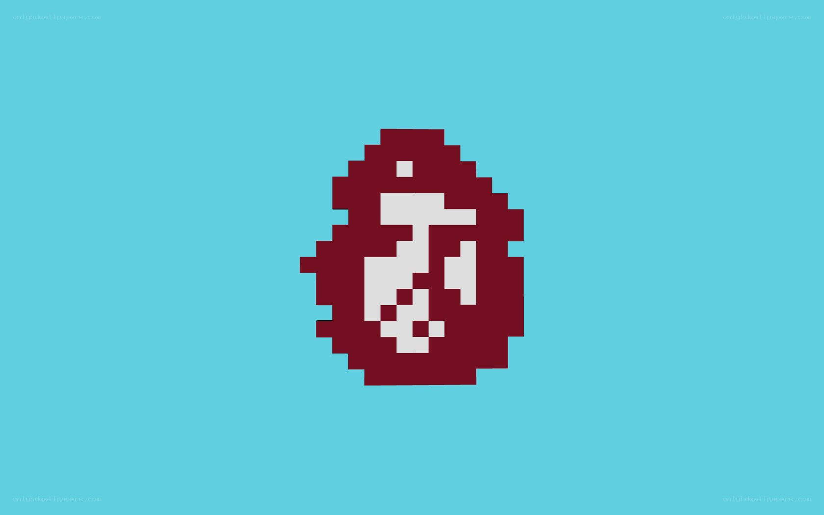 pixelated red egg icon