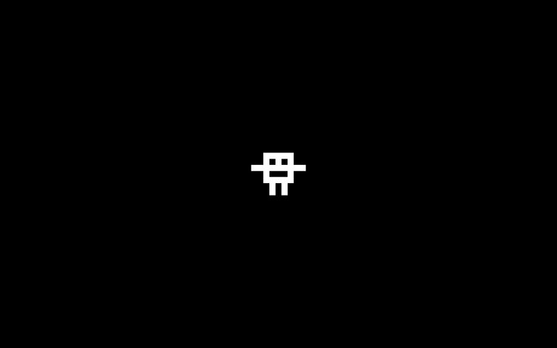 pixelated robot icon