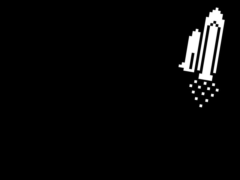 pixelated rocket icon