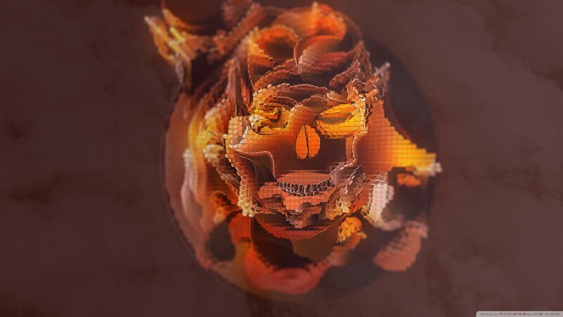 Pixelated Skull Face