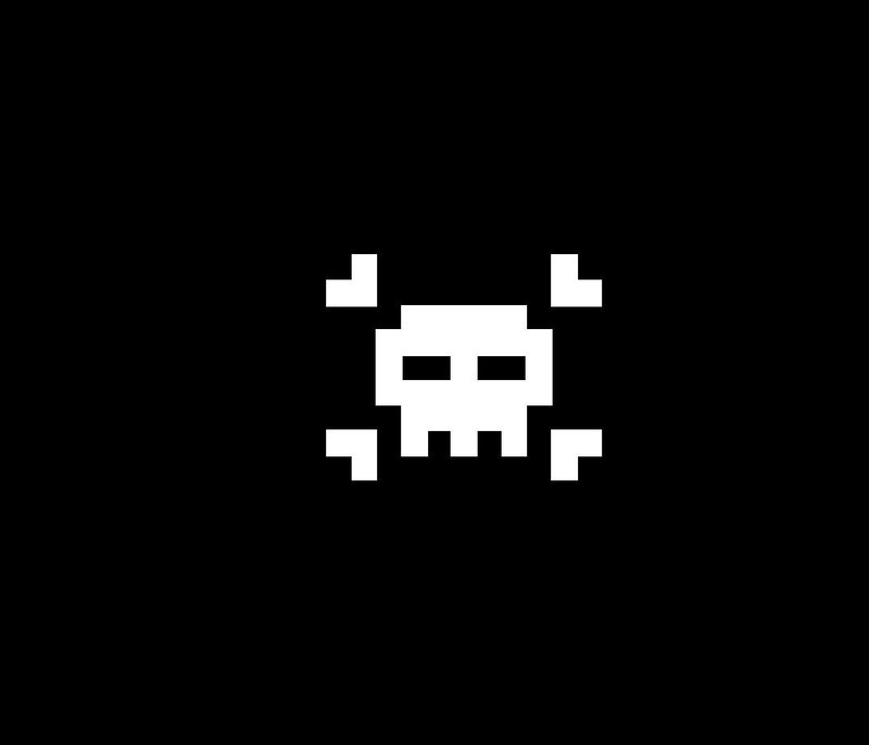 pixelated skull icon