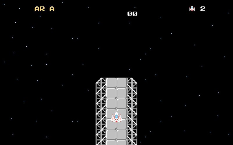 pixelated space shooter game