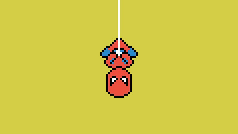 Pixelated Spider-man