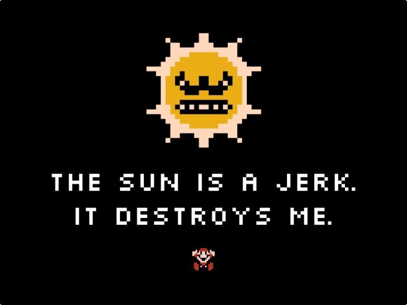Pixelated Sun Character