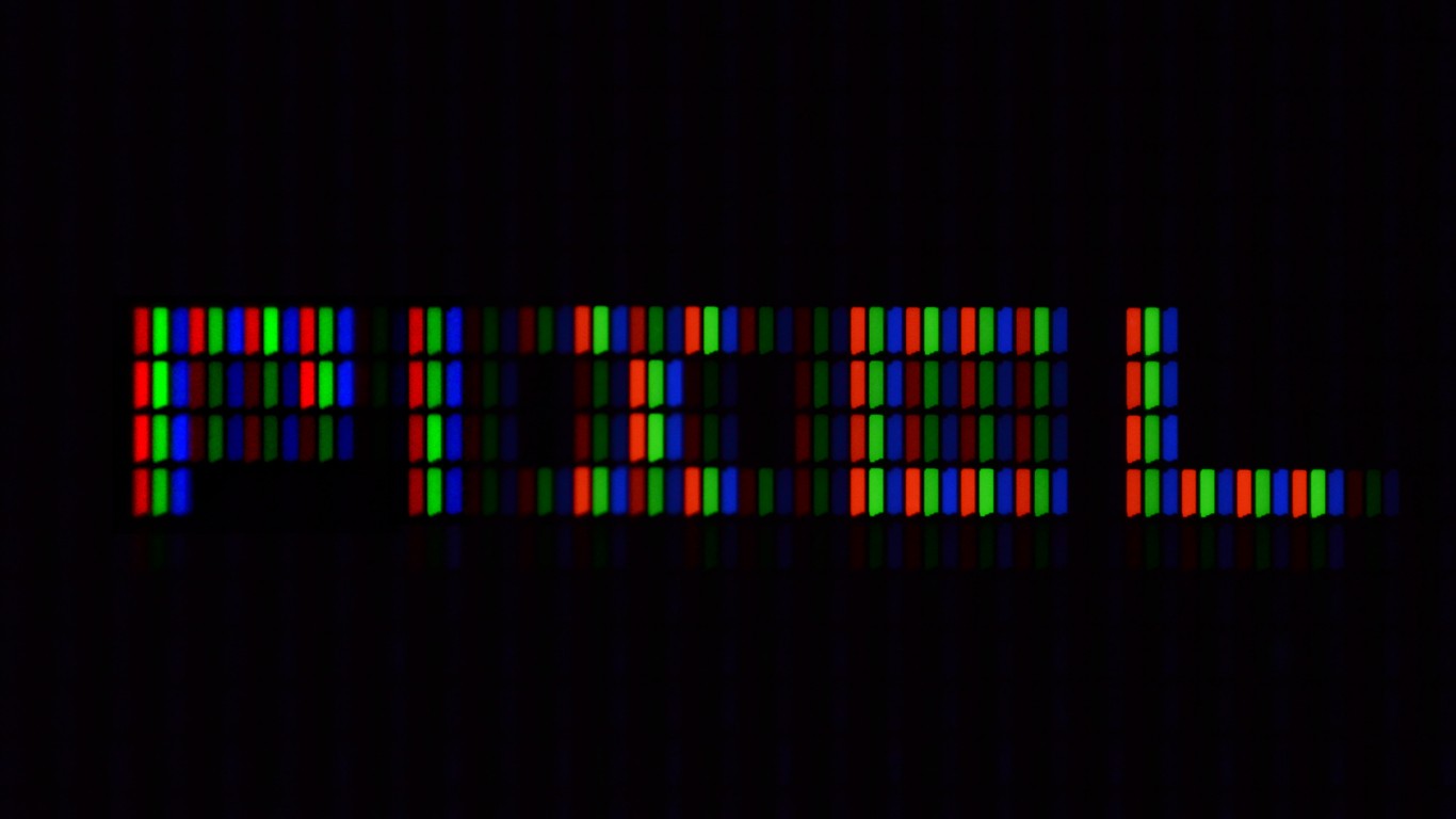 Pixelated text display