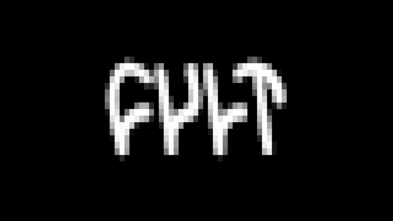Pixelated Text on Black