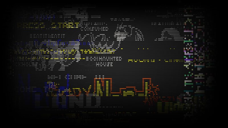 Pixelated Text on Dark Background