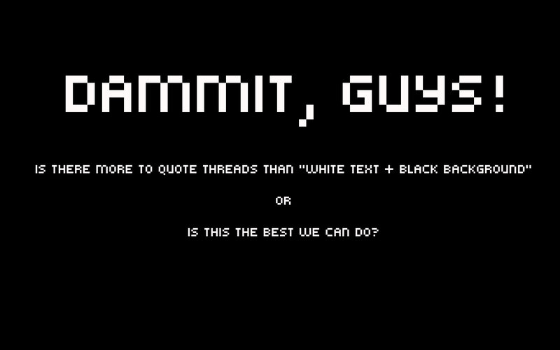 pixelated text quote