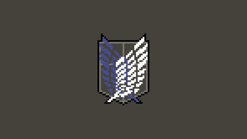 Pixelated Winged Emblem