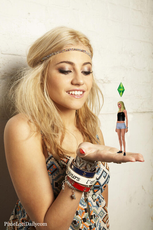Pixie Lott with a Sim