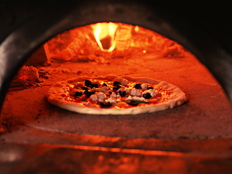 Pizza Baking in Oven