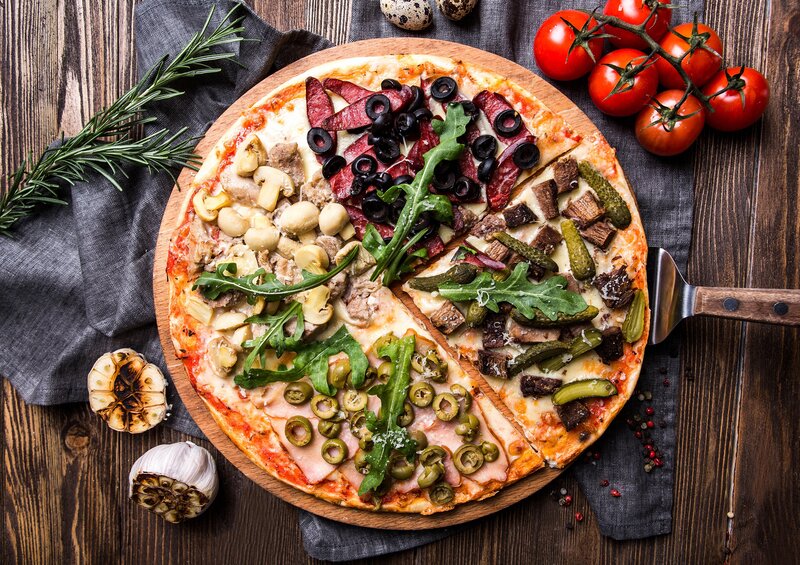 Pizza with Four Toppings