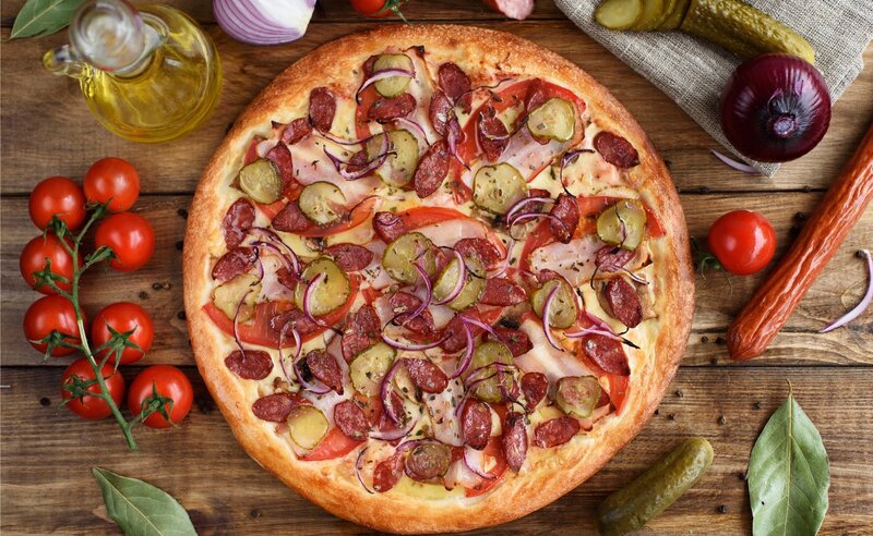Pizza with Sausages