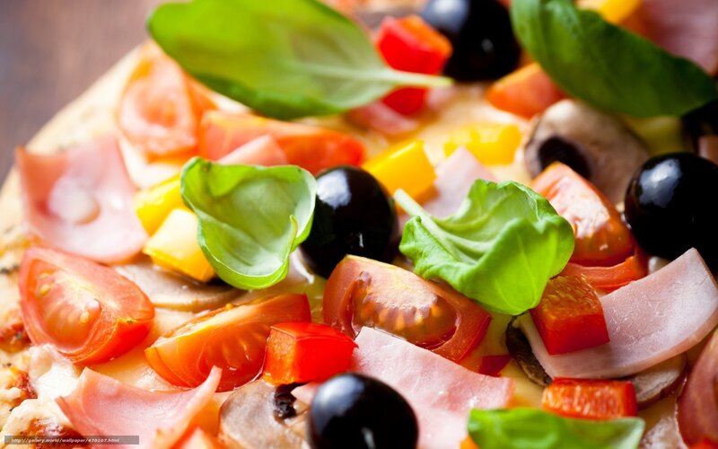 Pizza with Vegetables — Green