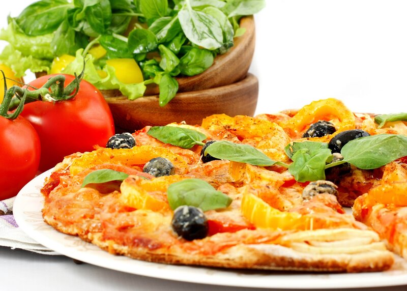Pizza with Vegetables — Red, Fresh