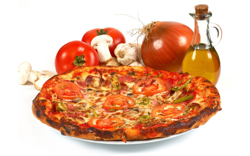 Pizza with Vegetables — Red