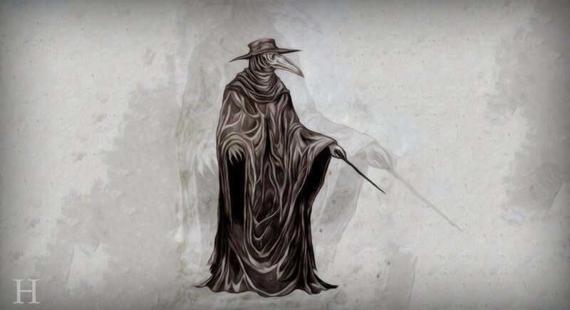 Plague Doctor Figure — Gray