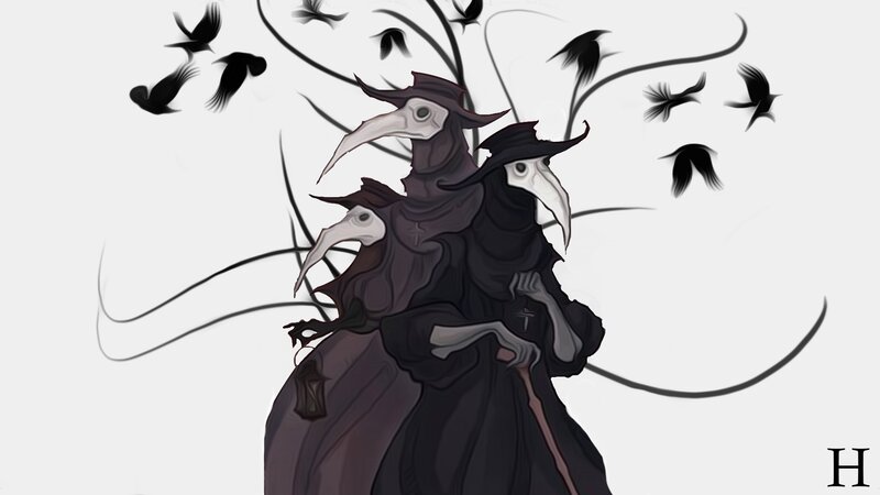 Plague Doctor Figures — Black