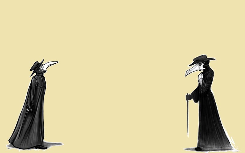 Plague doctor illustration