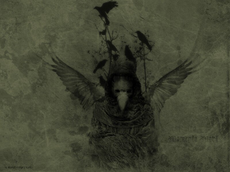 plague doctor with crows