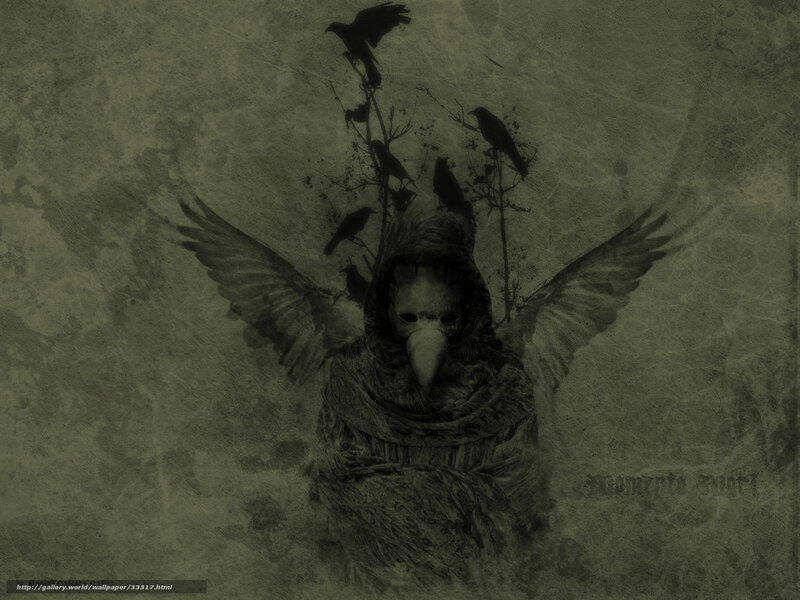 Plague doctor with crows