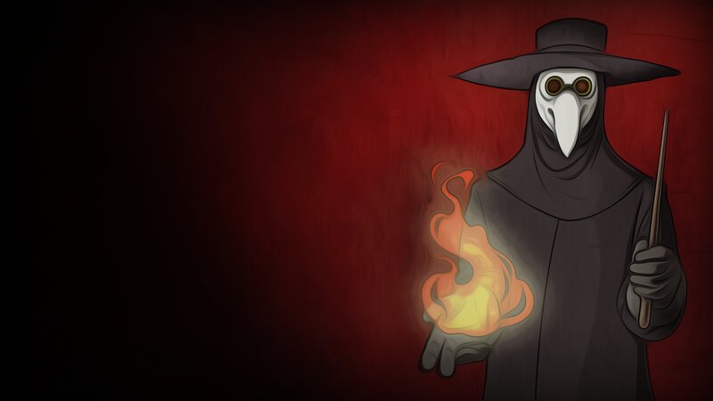 Plague Doctor with Fire
