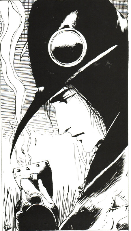 plague doctor with gun
