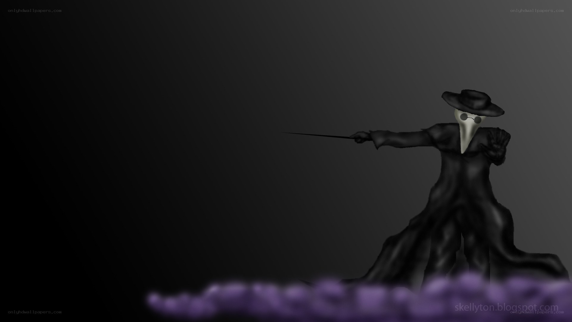 plague doctor with wand