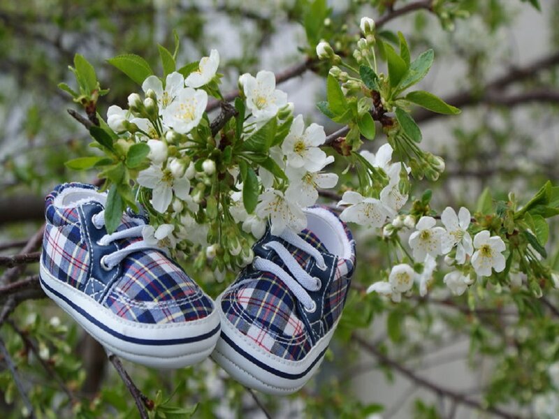 Plaid Baby Shoes