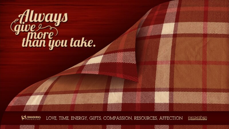 Plaid Fabric on Wood