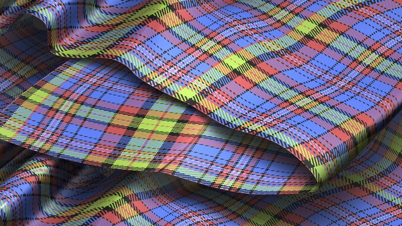 Plaid Fabric Pattern — Blue
