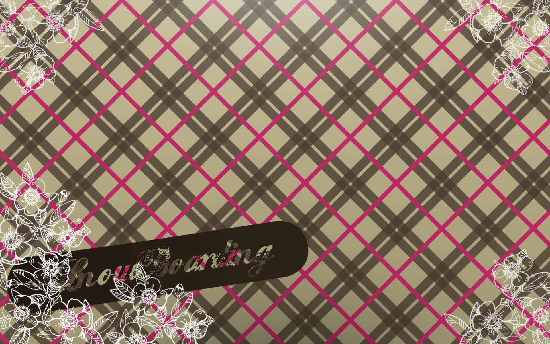 plaid pattern with floral design