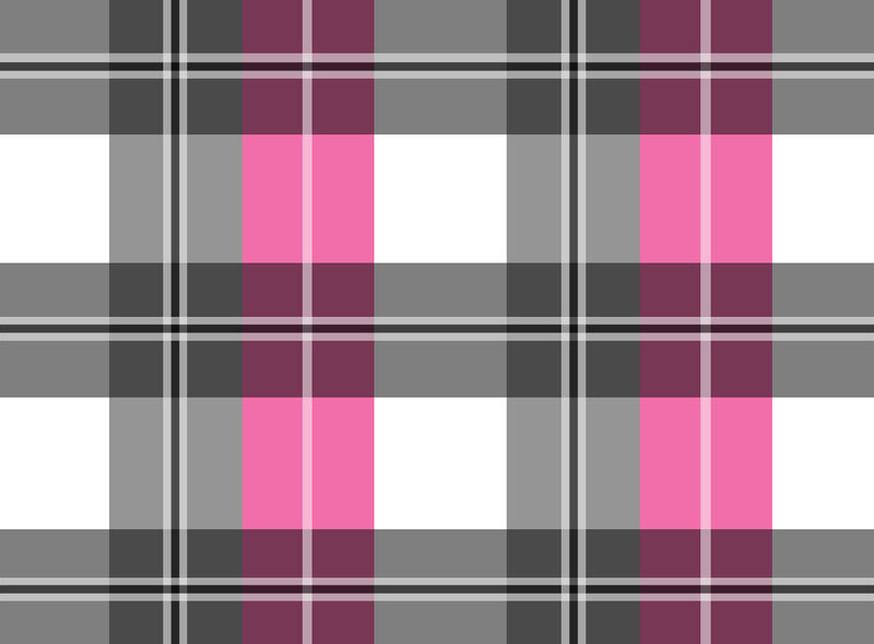 plaid pattern with pink and gray