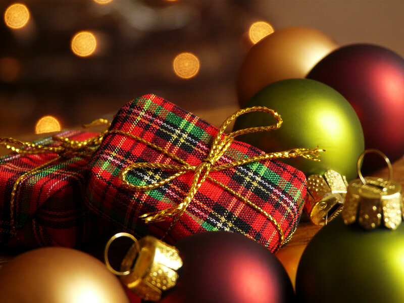Plaid-wrapped Gifts