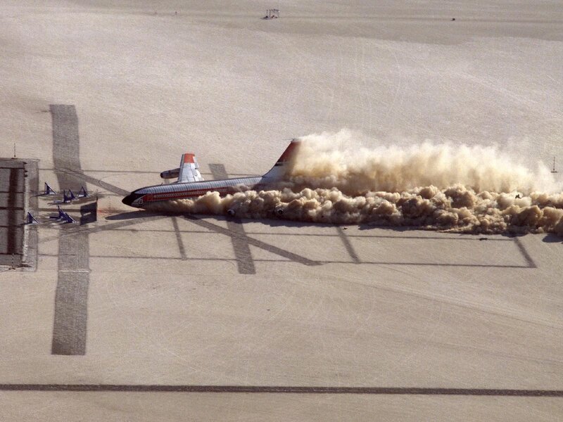 Plane crash on runway
