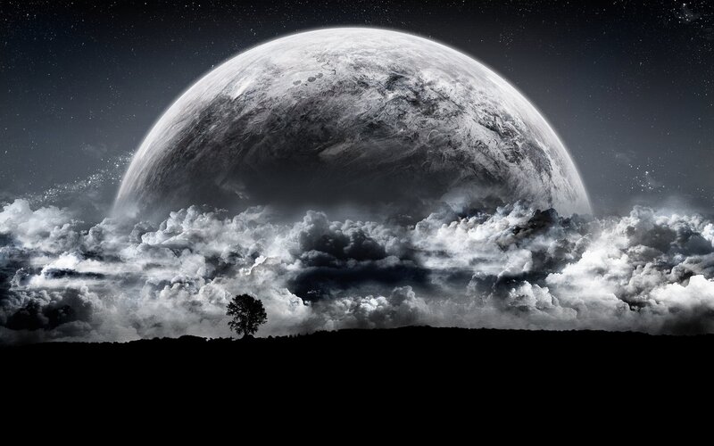 Planet Above Clouds